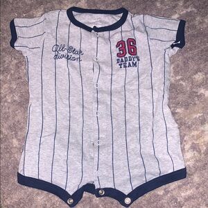 Carter's Baby Romper with Navy Stripes